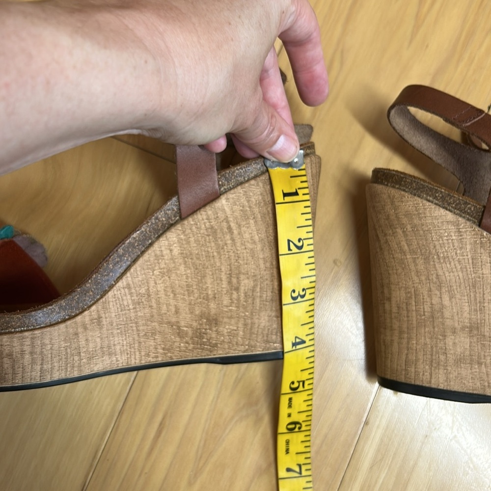 Bio Step Floral Wedges w/Leather Straps | Size 10 (41) - Picture 6 of 7